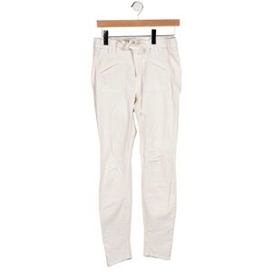 Mother Mid Rise Skinny Leg Jeans Size S White Belted Orig $238